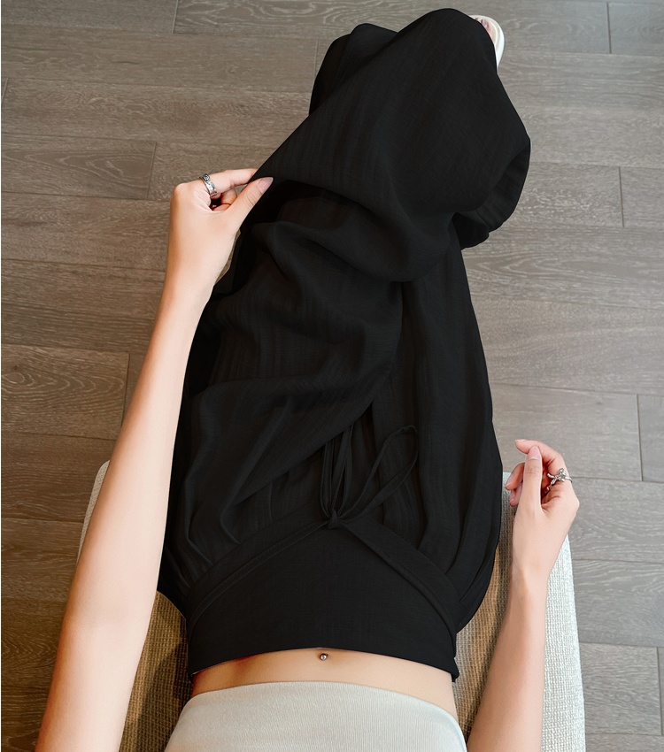 Cotton linen straight ice silk culottes for women