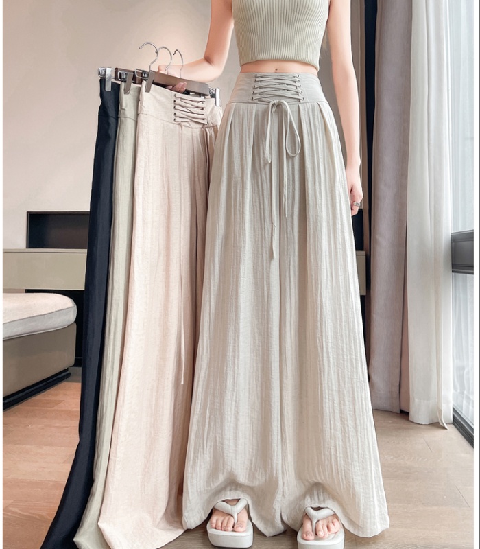 High waist culottes hold abdomen wide leg pants for women