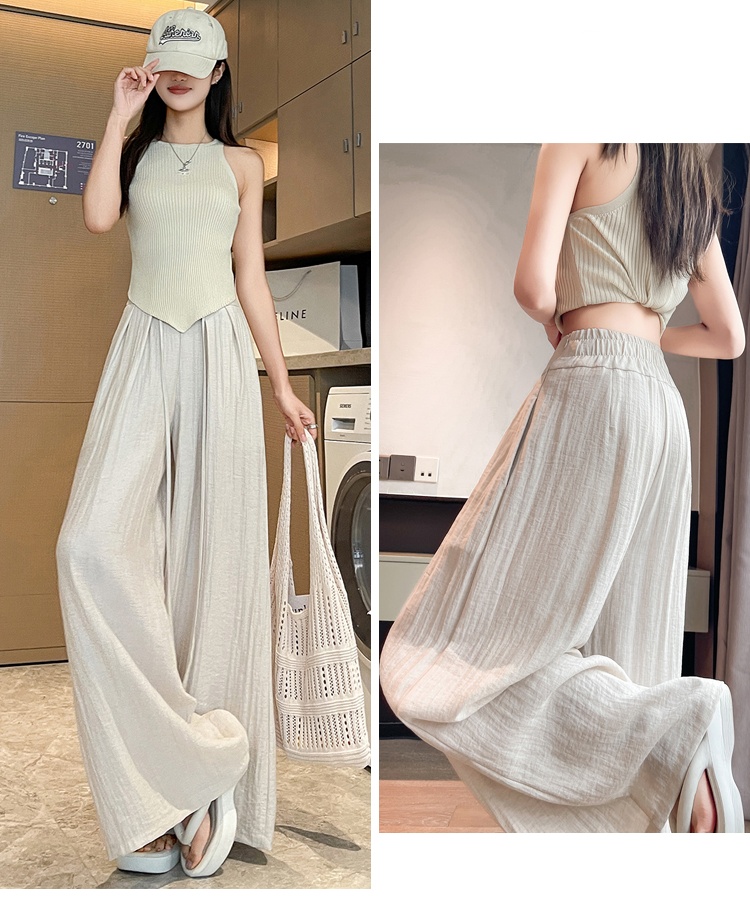 High waist culottes hold abdomen wide leg pants for women