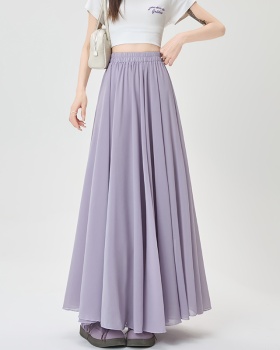 Chiffon slim summer skirt big skirt drape long skirt