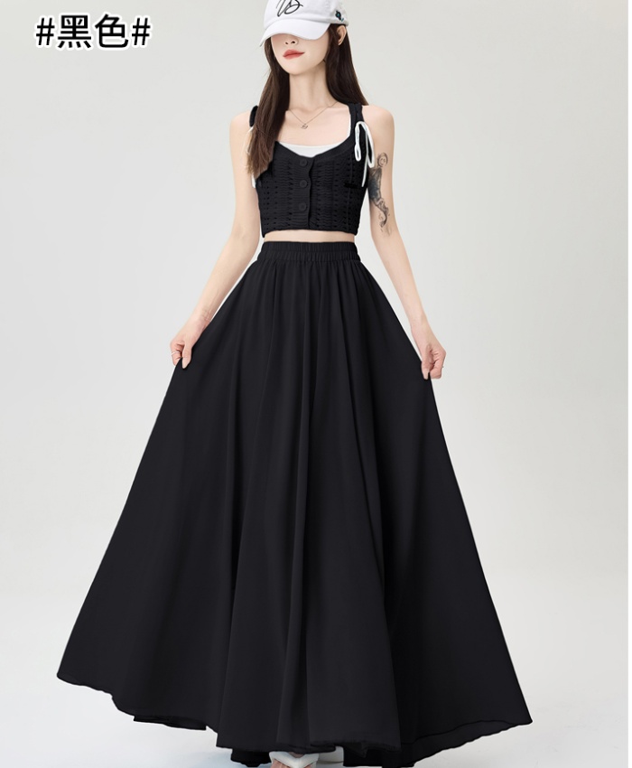Chiffon slim summer skirt big skirt drape long skirt