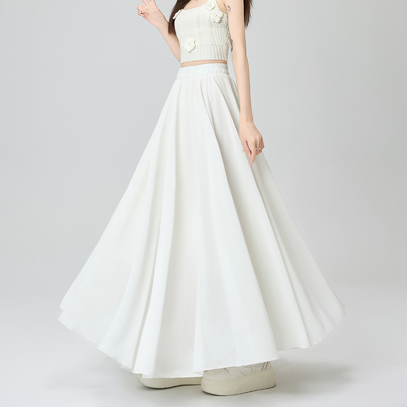 Chiffon slim summer skirt big skirt drape long skirt