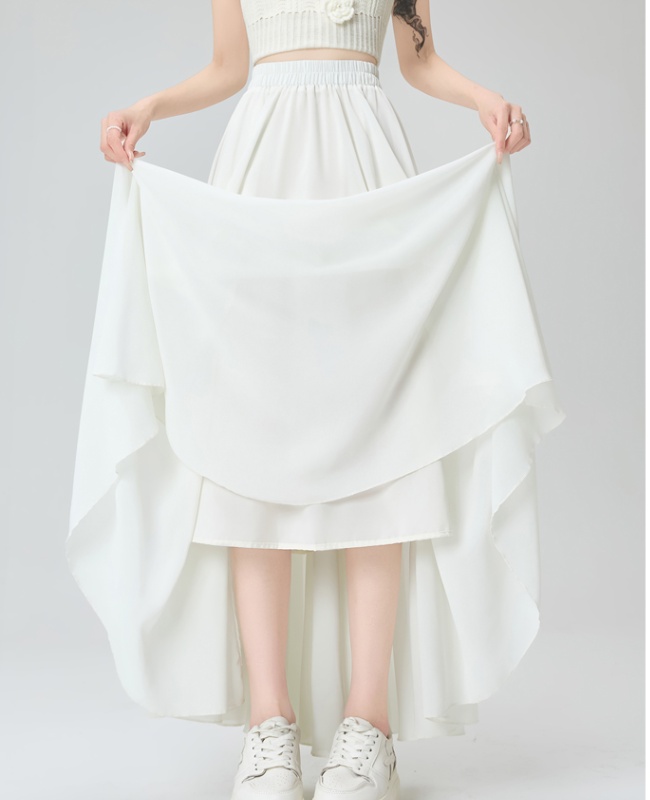 Chiffon slim summer skirt big skirt drape long skirt