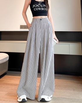Stripe thin pants straight business suit for women