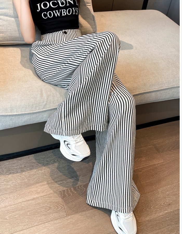 Stripe thin pants straight business suit for women