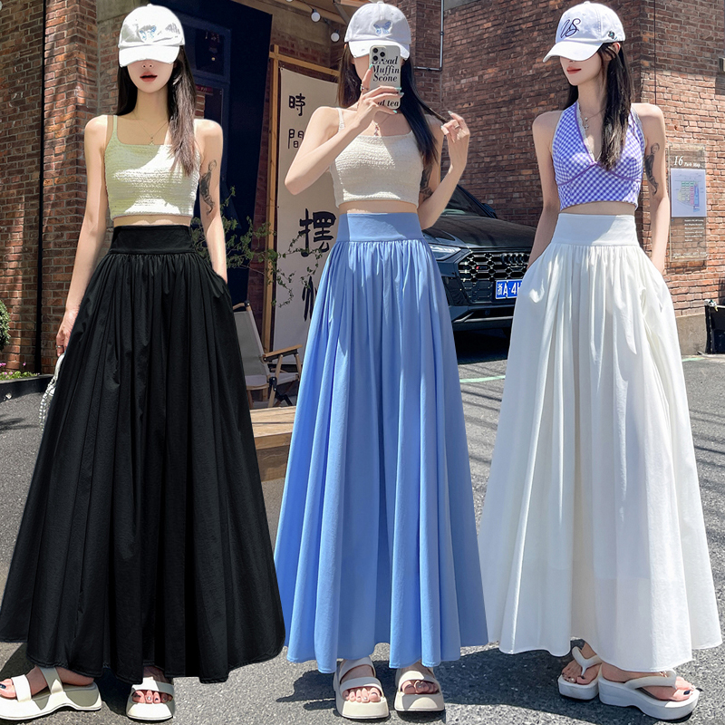 Long big skirt skirt summer long skirt for women