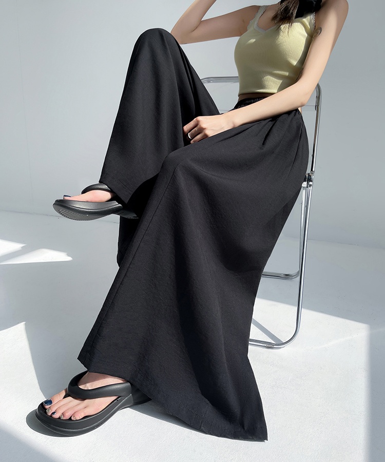 High waist pants lazy wide leg pants for women