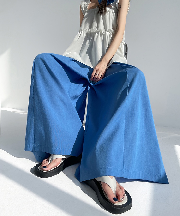 High waist pants lazy wide leg pants for women