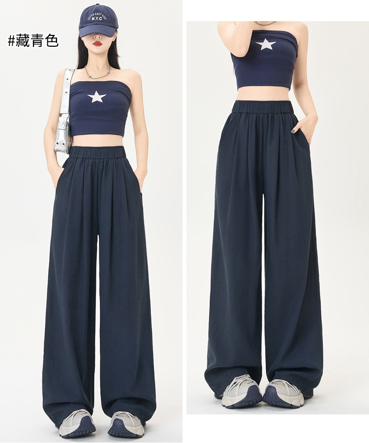 Drape summer lazy Casual wide leg loose pants for women