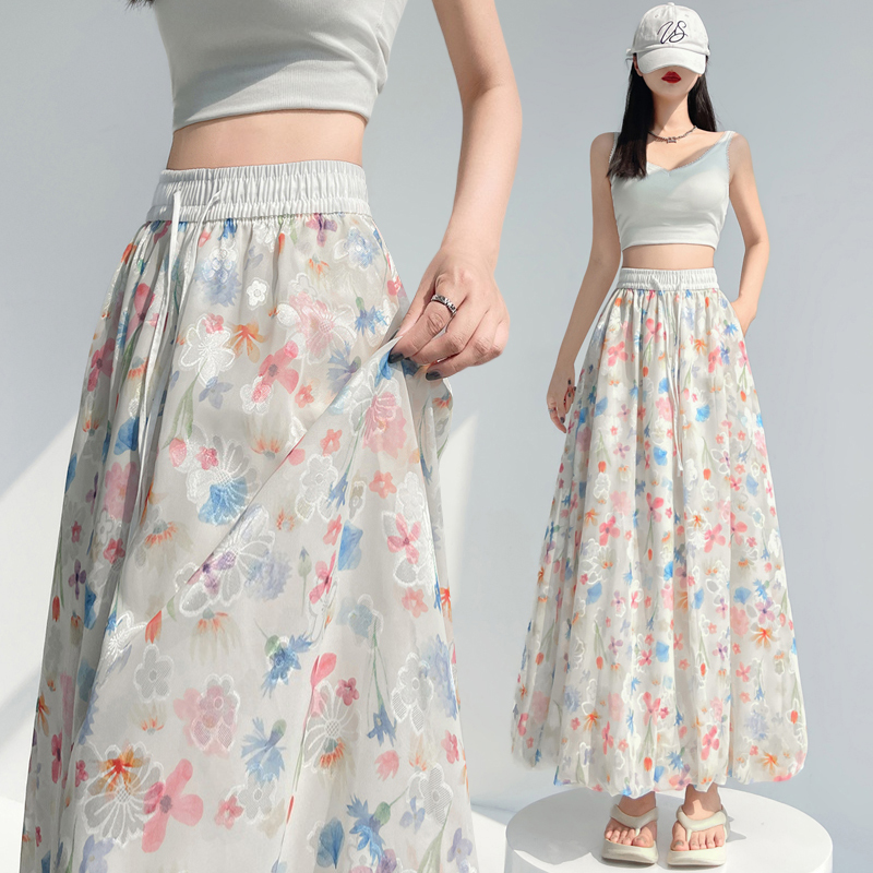 High waist Casual skirt colors A-line bud skirt