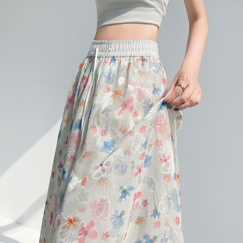 High waist Casual skirt colors A-line bud skirt