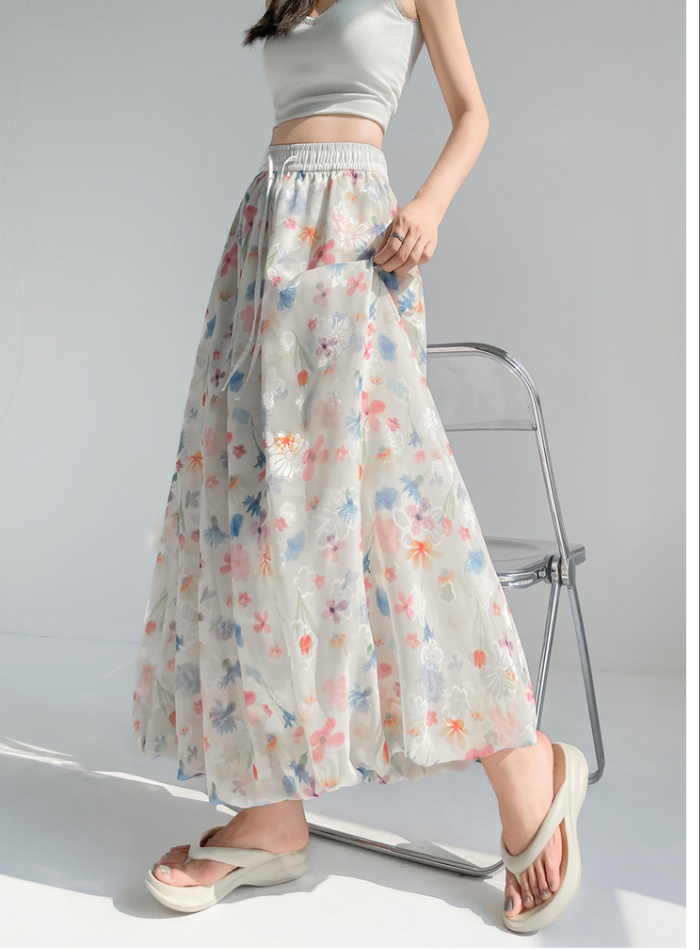 High waist Casual skirt colors A-line bud skirt