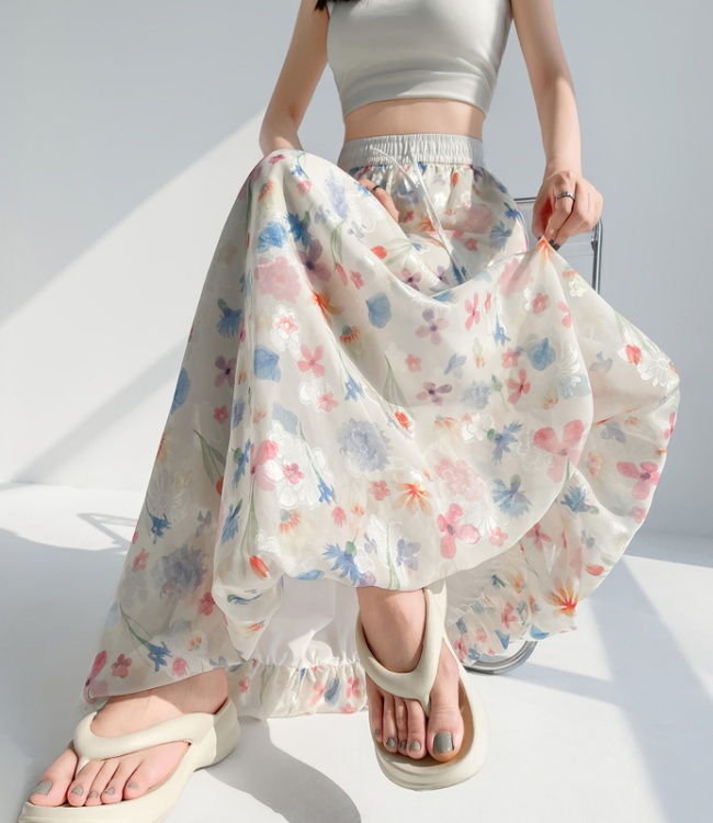 High waist Casual skirt colors A-line bud skirt