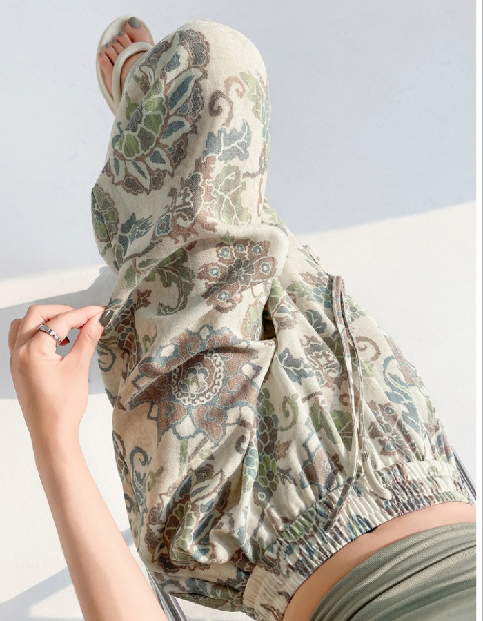 Ice silk wide leg pants lazy casual pants for women