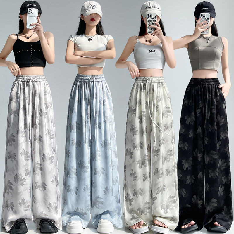 High waist wide leg pants summer pants for women
