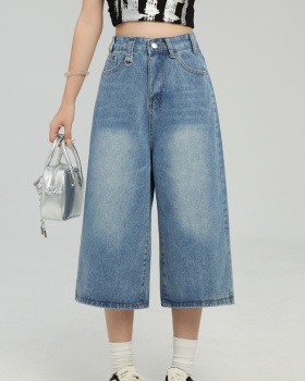 Seven tenths summer wide leg pants straight jeans for women