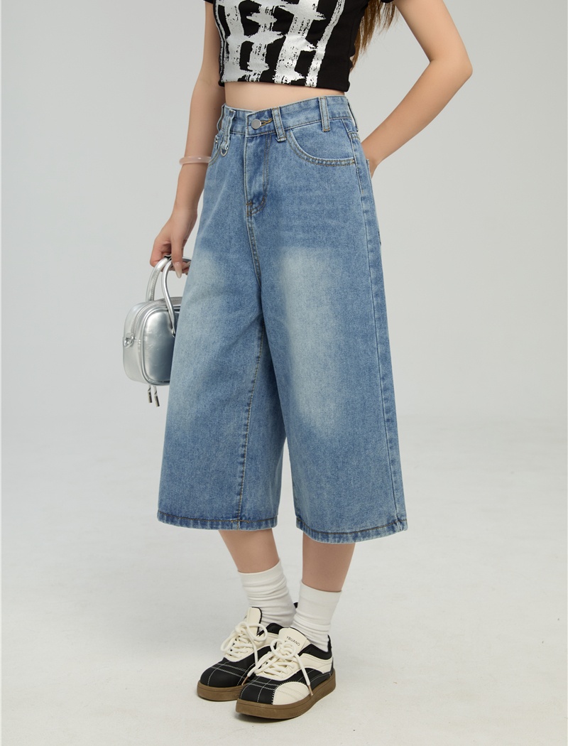 Seven tenths summer wide leg pants straight jeans for women