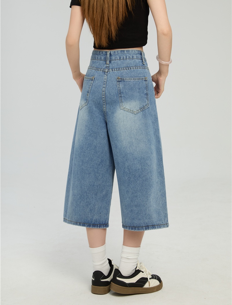 Seven tenths summer wide leg pants straight jeans for women