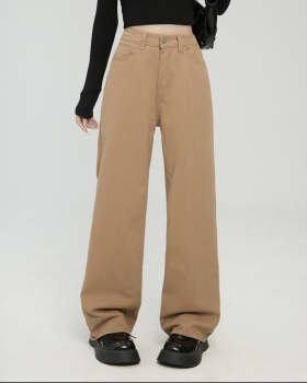 Loose jeans high waist long pants for women