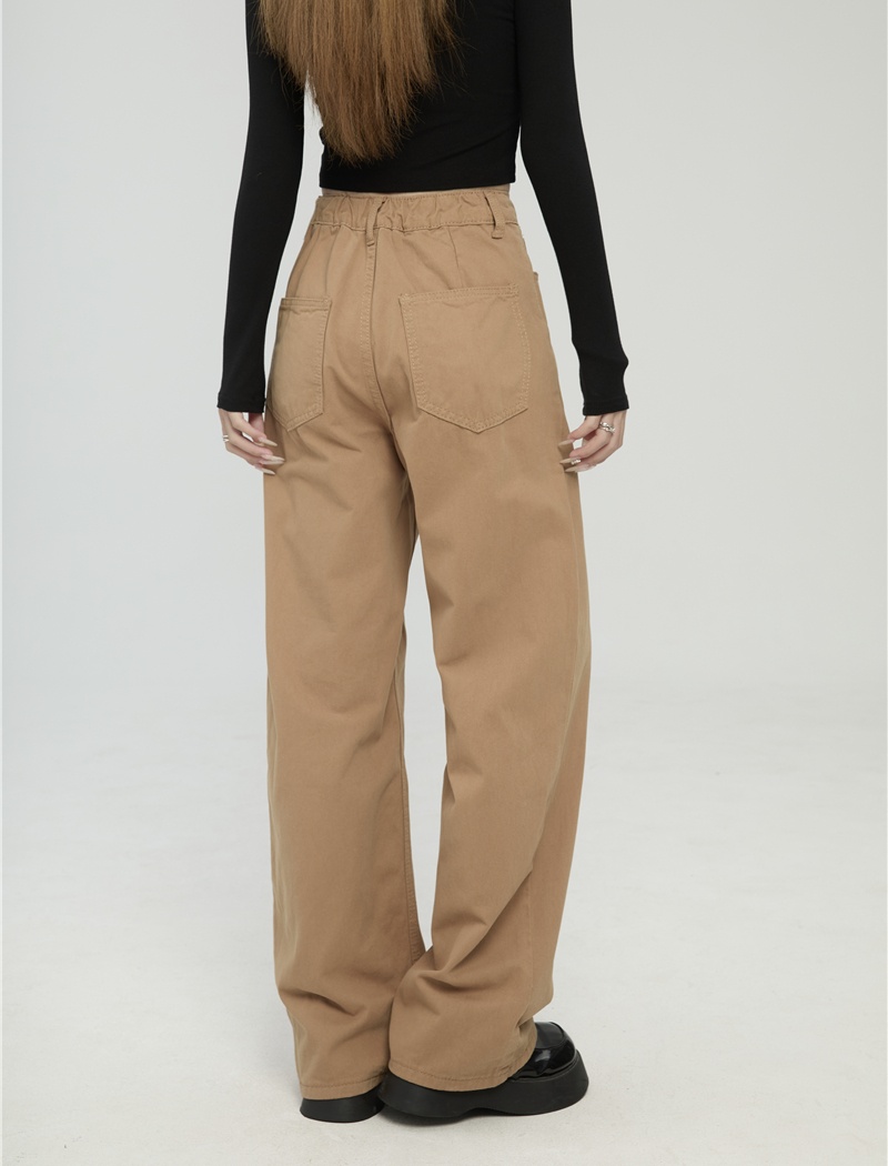 Loose jeans high waist long pants for women
