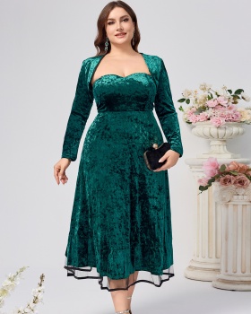 Pure large yard European style dress 2pcs set