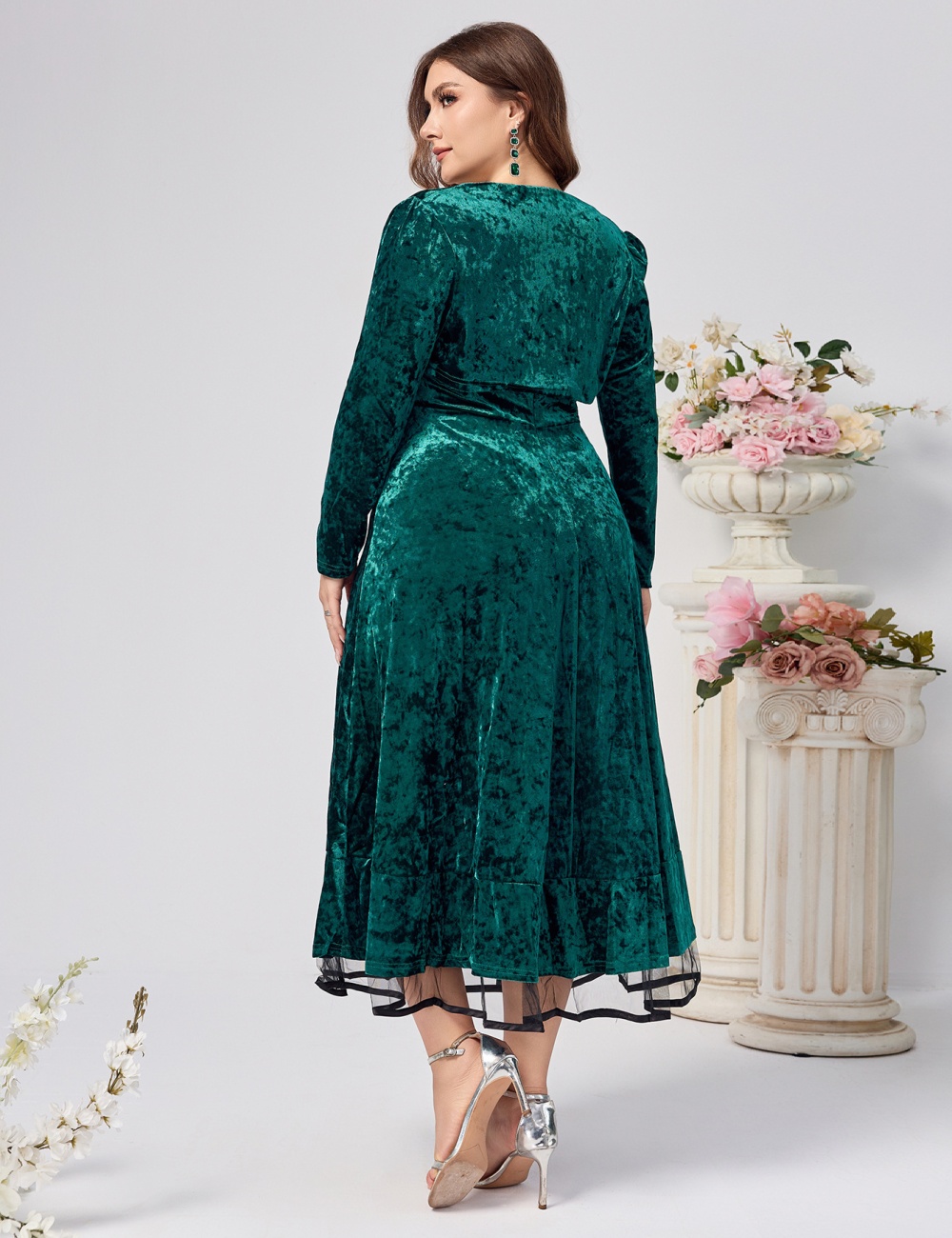 Pure large yard European style dress 2pcs set