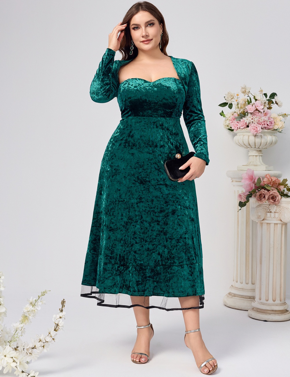 Pure large yard European style dress 2pcs set