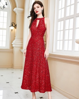 Slim pure dress European style formal dress