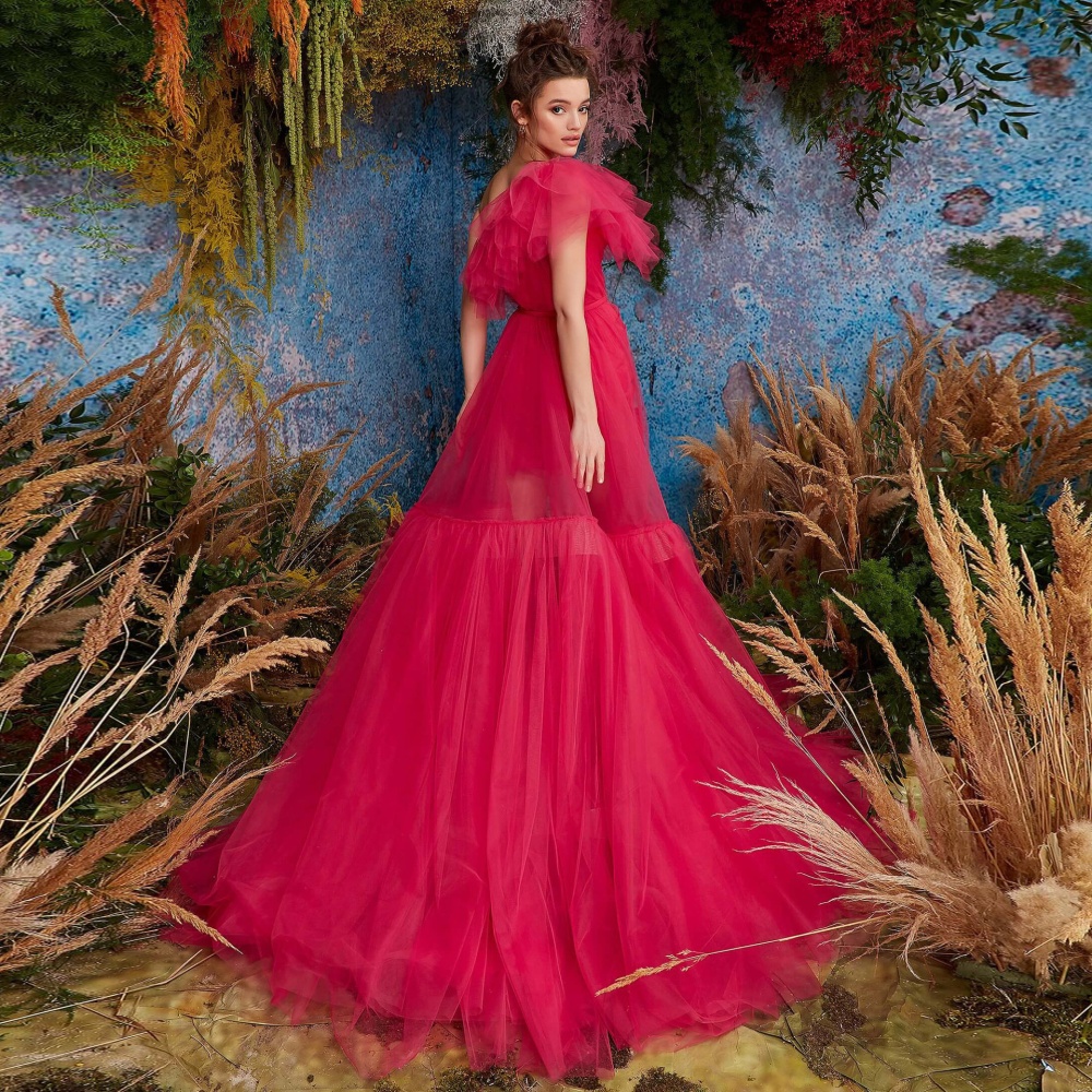 Fold short slim elegant European style evening dress