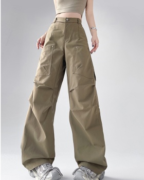 Rivets Casual work clothing straight fashion long pants