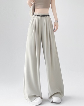 Slim wide leg pants straight business suit for women