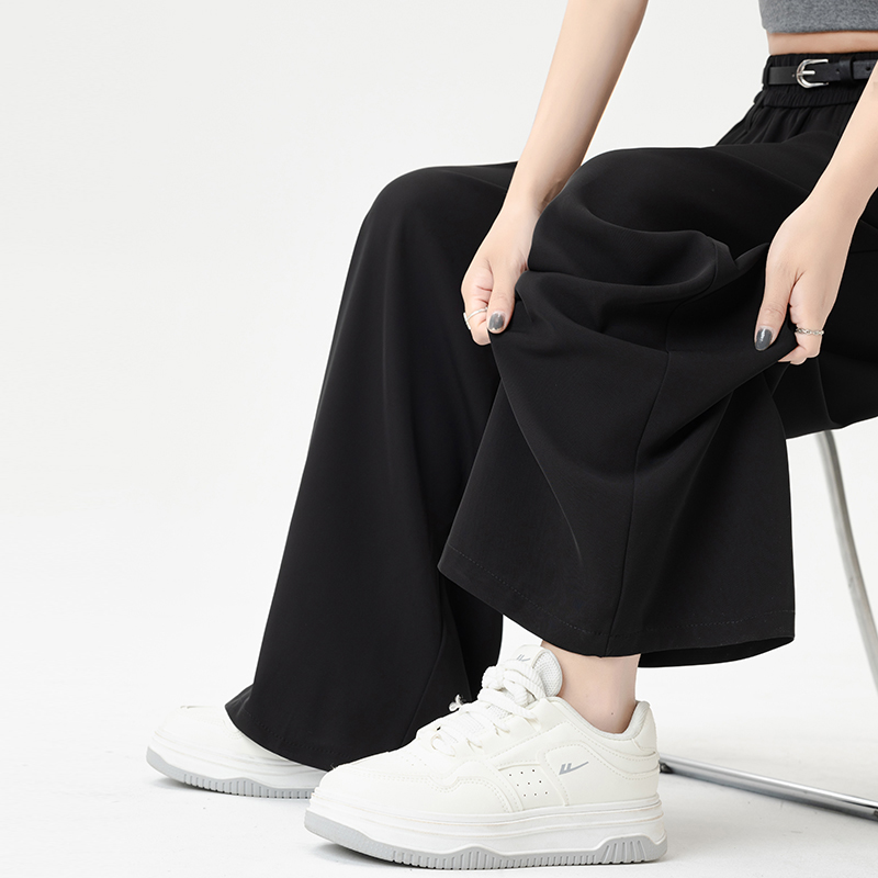 Slim wide leg pants straight business suit for women