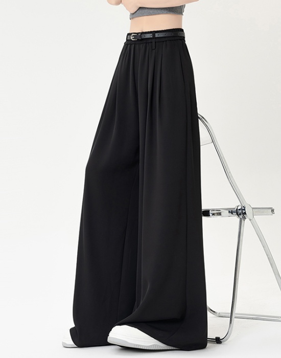 Slim wide leg pants straight business suit for women