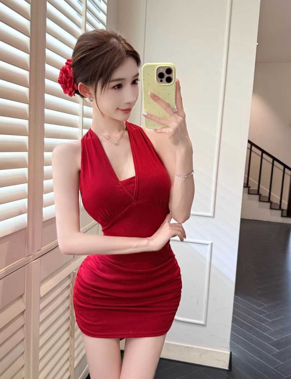 Slim sexy spicegirl enticement sling sleeveless dress