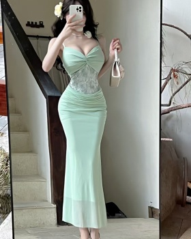 France style enticement long dress slim seaside dress