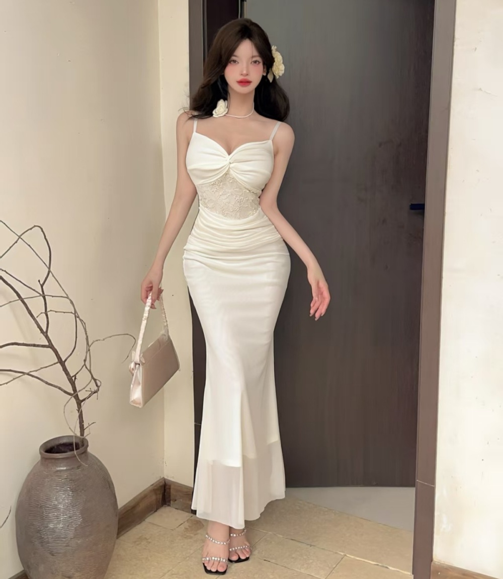 France style enticement long dress slim seaside dress