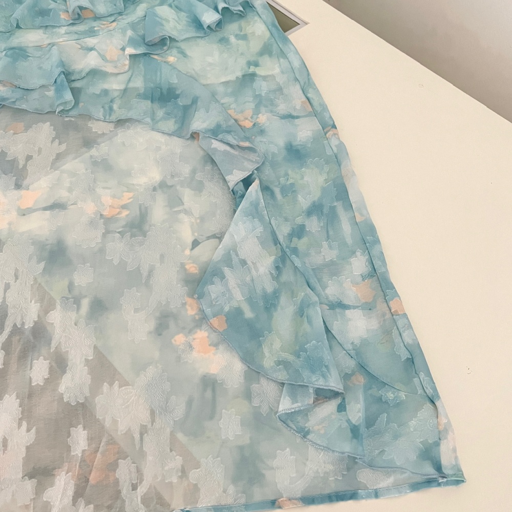 Slim sweet spicegirl refreshing summer floral dress