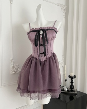 Pinched waist enticement slim summer dress