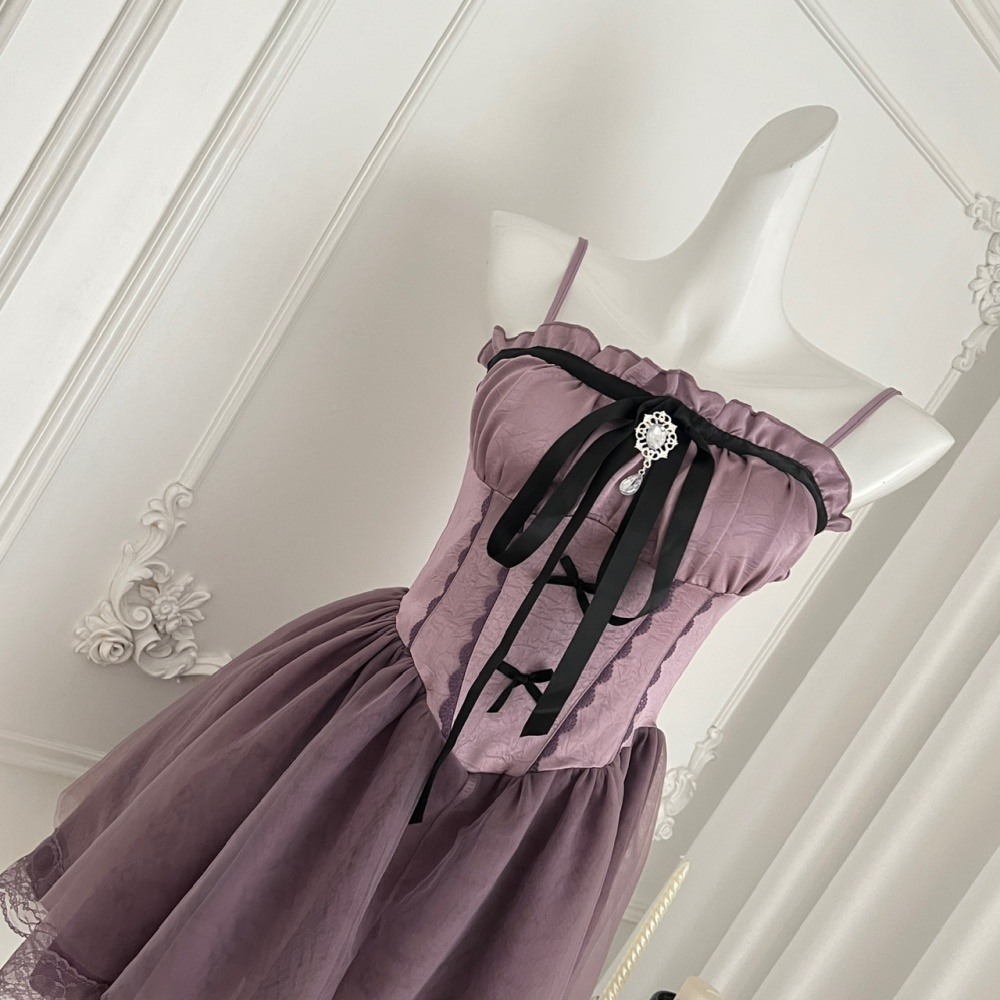 Pinched waist enticement slim summer dress