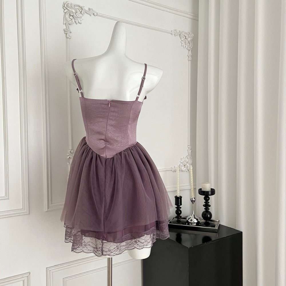 Pinched waist enticement slim summer dress