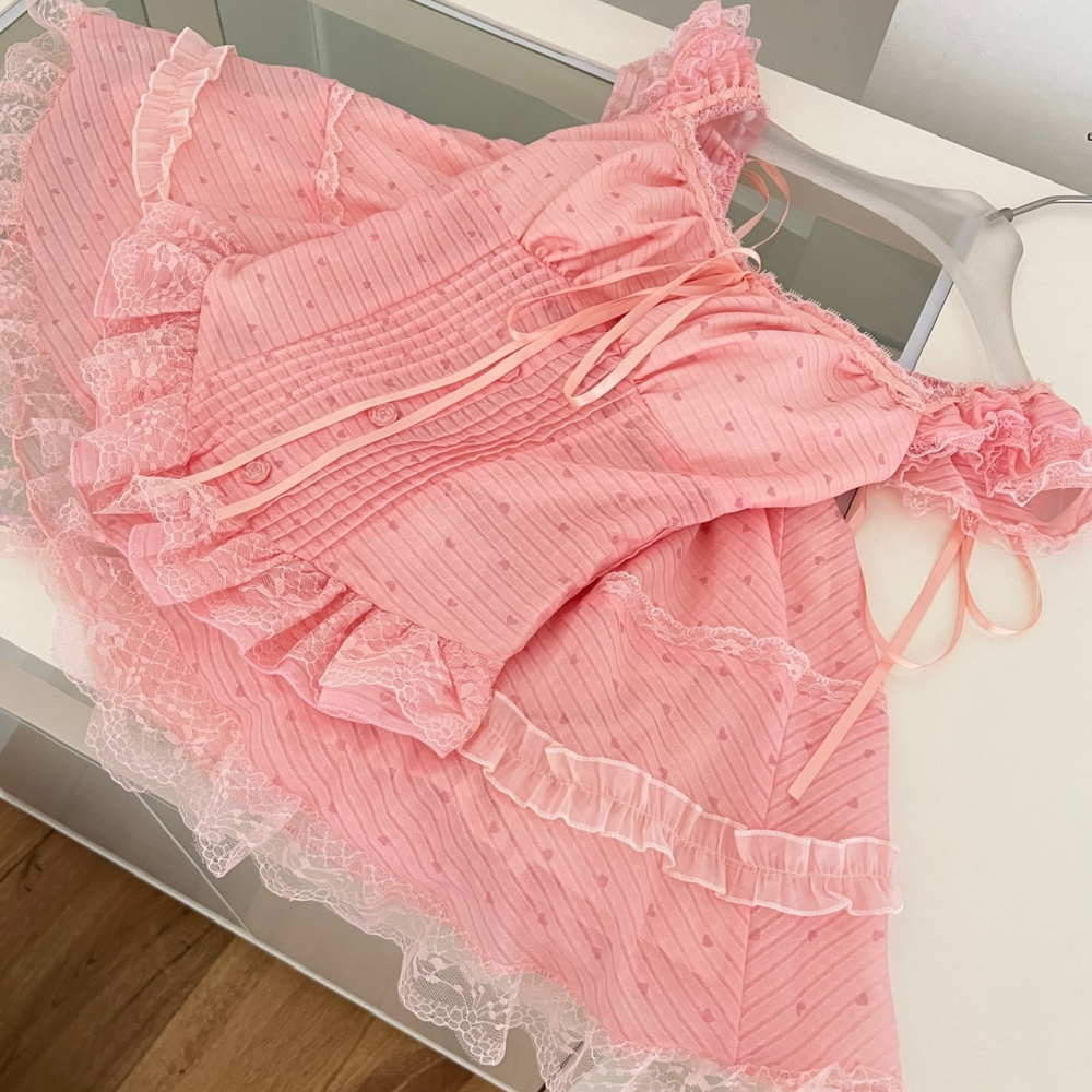 Sweetheart niche tops summer short skirt a set