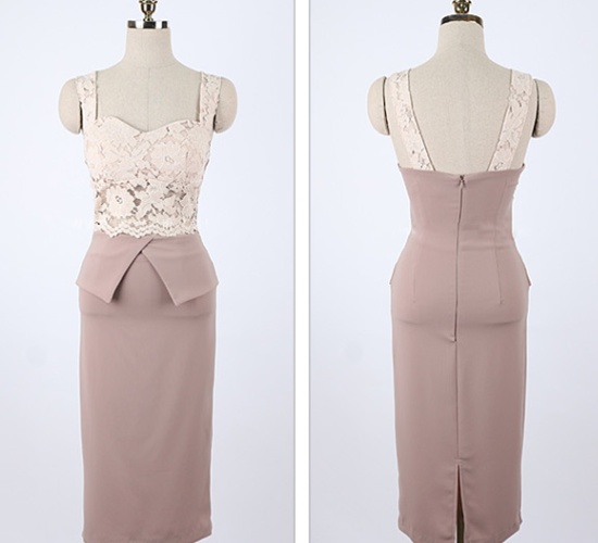 Temperament dress splice strap dress for women