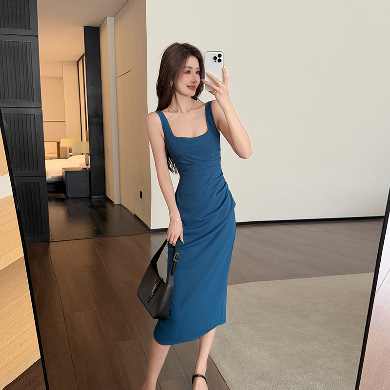 Sling temperament France style dress for women