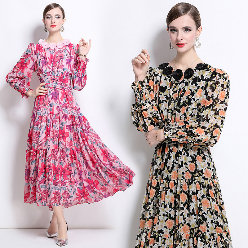 Fashion big skirt dress European style long dress