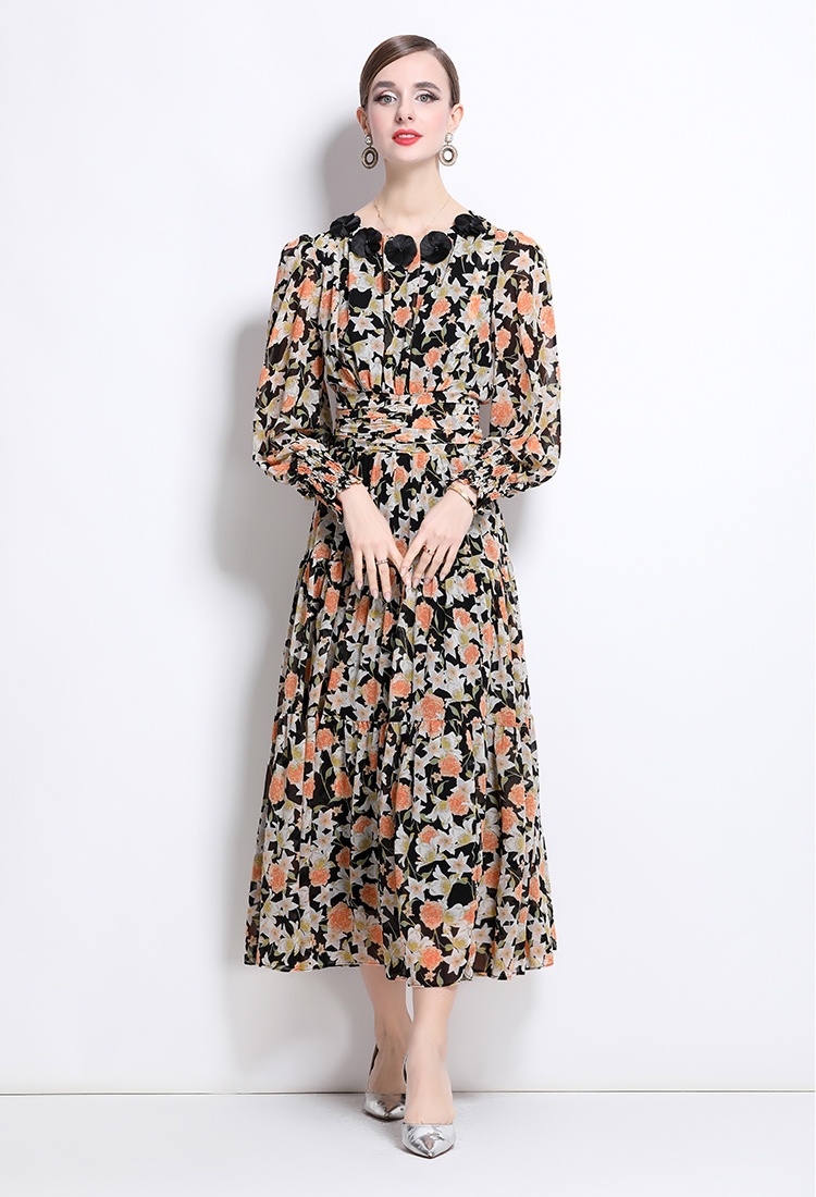 Fashion big skirt dress European style long dress