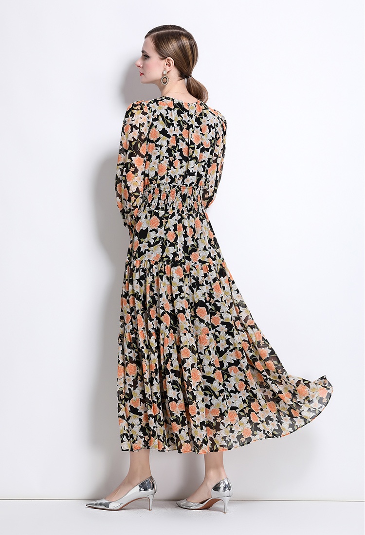 Fashion big skirt dress European style long dress