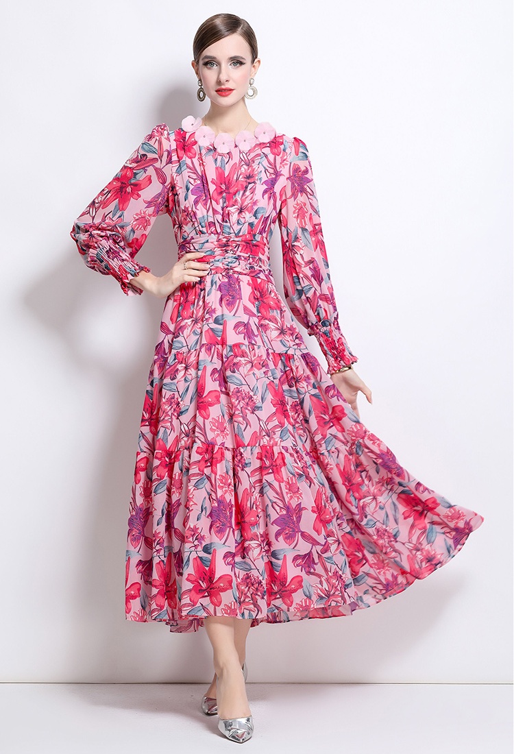 Fashion big skirt dress European style long dress