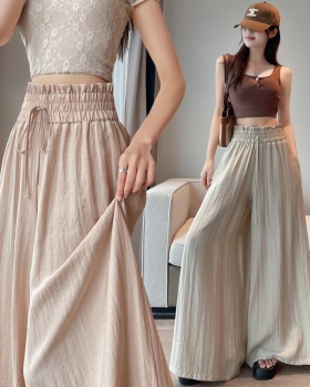 Summer culottes high waist wide leg pants for women
