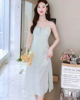 Long show young strap dress summer tender dress for women