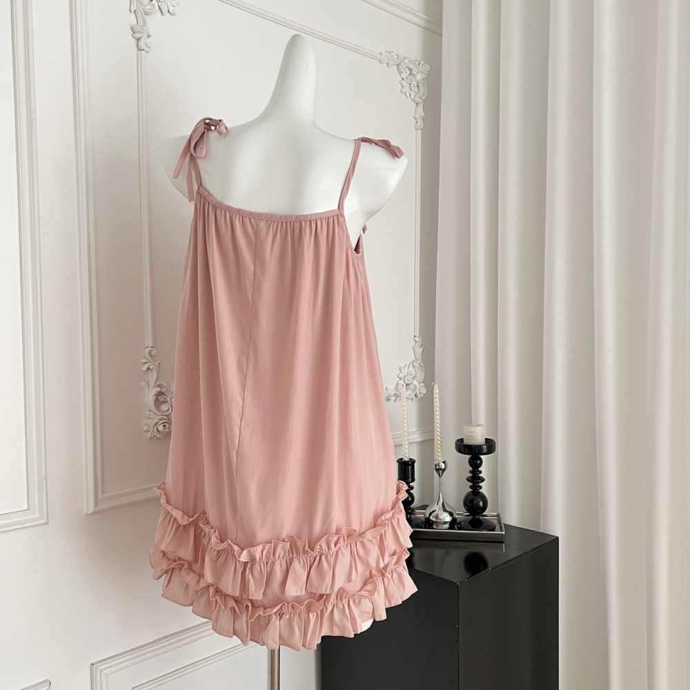 Pink wood ear frenum strap dress